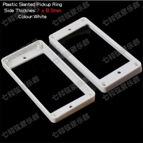 20Pcs/lot White 7mmx8.5mm Plastic Slanted Double Coil Electric Guitar Pickup Ring guitar accessories