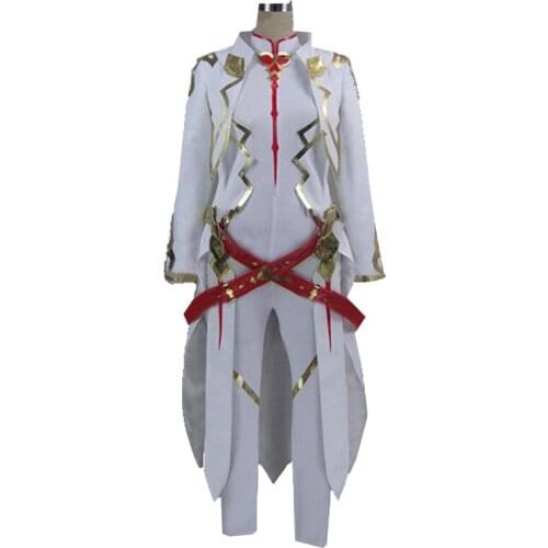 2020 Tales of Zestiria Alisha Kamui Divine Reliance Male White Cosplay Costume Christmas Halloween Costume