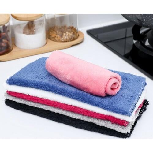 5/10pcs Random Rag Wood Fiber Non-oily Dishwashing Towel Multi-function Super Soft Hand Towel For Home Washing Car Kitchen Dish