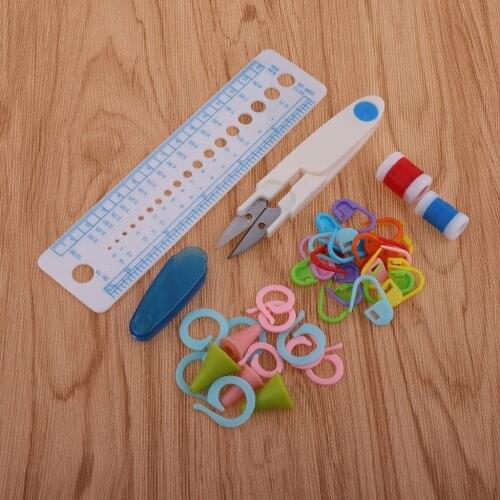 72pcs Crochet Hook Set with Yarn Knitting Needles Sewing Tools Full Set Knit