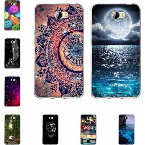 Case Phone For Huawei Y5II Y5 2 Silicone Back Housing For Huawei Honor 5 / Play 5 Slim TPU Pattern Hood For Honor 5 Play Case