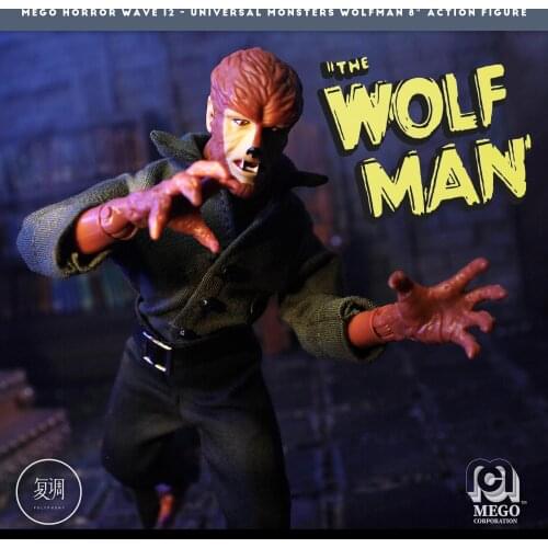 Original Mego Universal Monsters WOLF MAN Old Film Action Figure Model Toys Original Collection