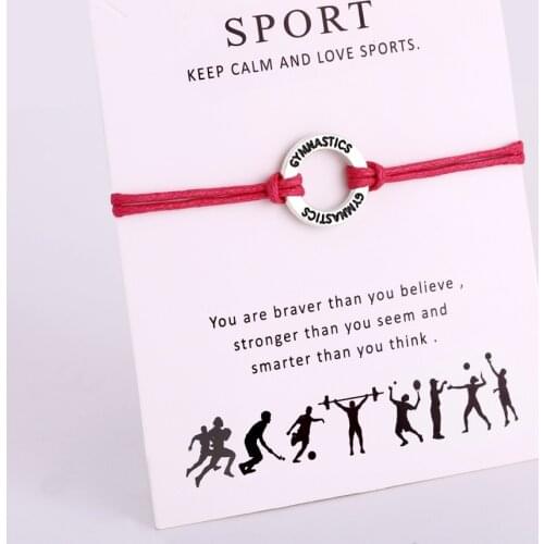 Gymnastics Gymnastic Sport Calisthenics Charm Bracelets Chain Jewelry Women Girl Best Friends Friendship Gift Drop Shipping