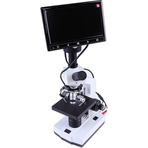 Laboratory 40-1600 X Microscope Bio-optical Sperm Animal Pig Display Screen Veterinary Equipment Constant Tem LED Illumination