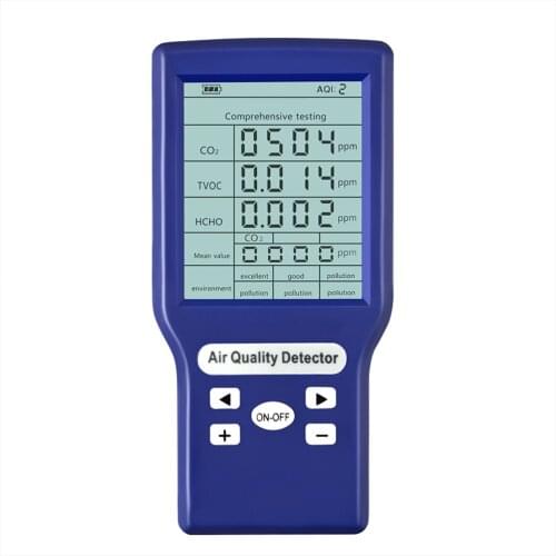 Multifunctional CO2 ppm Meters Mini Carbon Dioxide Detector Multi Gas Analyzer Protable Air Quality Tester