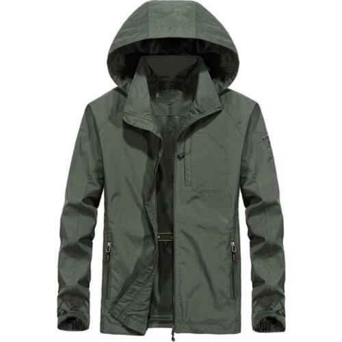 Men Windbreaker Jackets Waterproof Military Hooded Water Proof Wind Breaker Casual Coat Male Clothing Autumn WInter Jackets Men