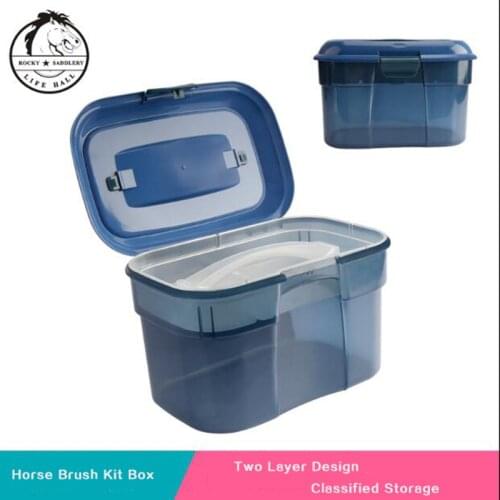 Cavassion Equestrian Equipment Horse Stable Tools Horse Brush Kit Box Convenient for Receive Brushes for Horse Riding Knight
