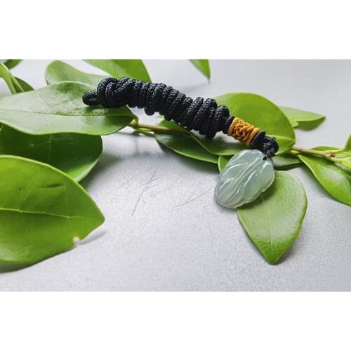 Natural Jade Leaf Jadeite Emerald Necklace Carved Charm Jewellery Fashion Amulet for Men Women Lucky Gifts