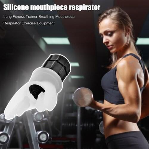 Portable Breathing Trainer Respirator Fitness Equipment Exercise Lung Face Mouthpiece Training Equipment Accessories
