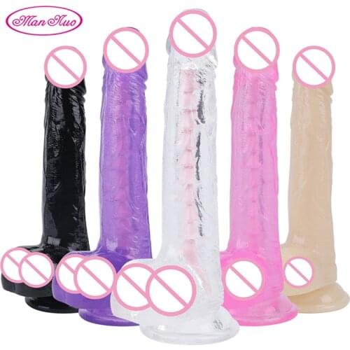 Man Nuo Realistic Dildo Dragon Soft Dildo for Anal Sex Toys for Women Lesbian Gay Penis Suction Cup Big Dick Strapon Adult Toys