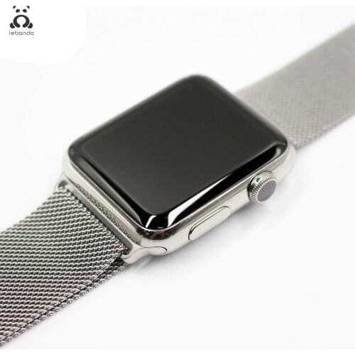 Lebanda Mesh band for Apple Watch Series 6 SE 5 4 3 2 1 strap for iwatch stainless steel Magnetic adjustable buckle adapter