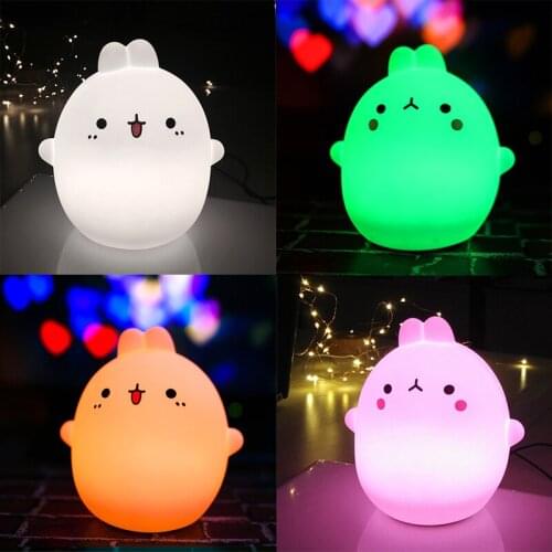 Led Cute Rabbit Cartoon Nightlight Bedroom Bedside Table Lamp Valentines Day Birthday Gift Nightlight
