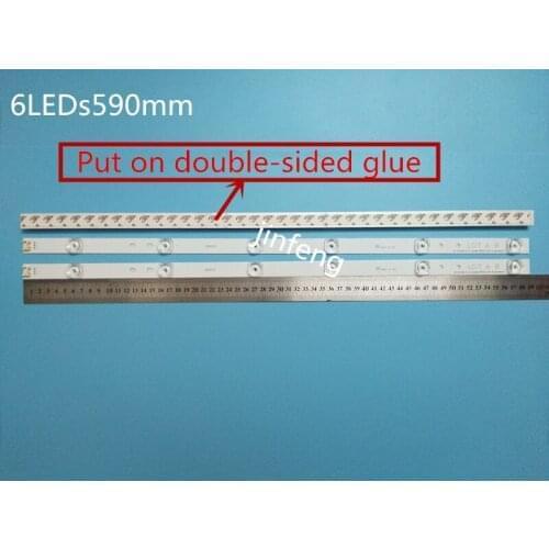 TV LED Bars For LG 32LX320C 32LX330C 32LX330H 32LX340H 32LX530S 32LX560H 32LX570H LED Backlight Strip Kit 6LED Lamp Lens 3 Bands
