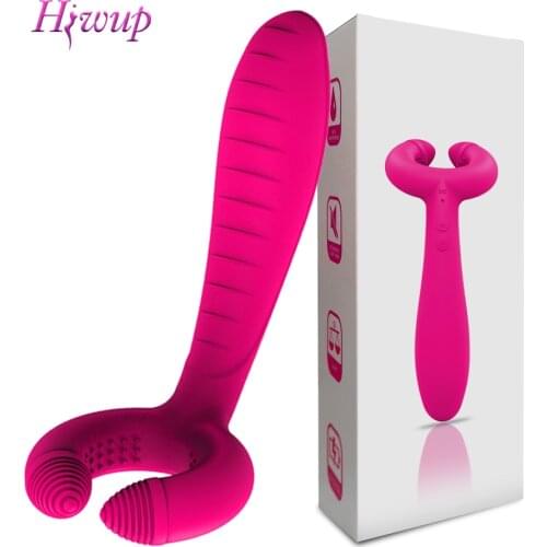 G-Spot 3 Motors Dildo Vibrator Anal Vagina Double Penetration Clitoris Penis Stimulator Sex Toys for Women Men Couples Adults 18