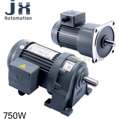 WANSHSIN AC Gear Motor Three-phase 750W Horizontal Vertical 380V GH-28-750-15-S Mask Machine Motor Without Brake