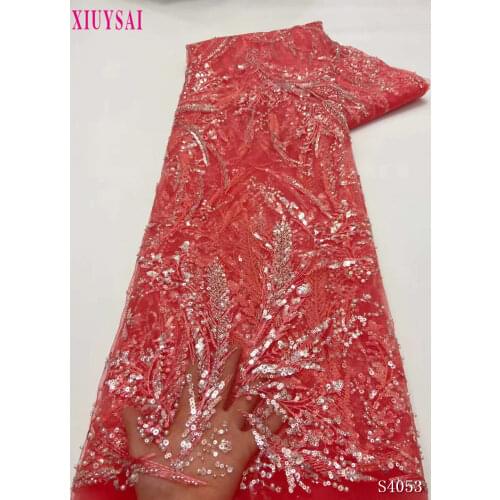XIUYSAI African Lace Fabric 2020 Embroidered 3D Laces Fabric Bridal High Quality French Tulle Lace Fabric For Wedding Party SL84