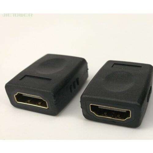 100pcs/lot Wholesale Black HDMI Female to Female Adapter Coupler Connector Converter for HDTV 1080P