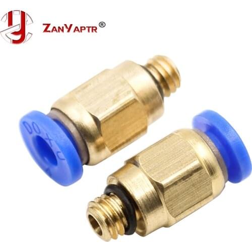 2 pcs/lot PC4-M6 Pneumatic Straight Fitting Connector for 4mm OD tubing M6 6mm Reprap 3D Printer Printers