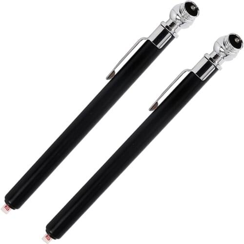 2PCS/PACK Pen Shape Tire Pressure Gauge with Clip Vibrant Colour 10-50 lbs Zinc Head Car Tire Pressure Guages