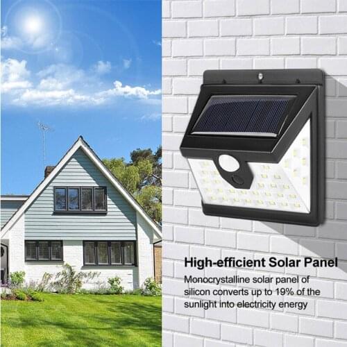 40 LEDs Solar Light PIR Motion Sensor Solar Energy Garden Lamp Waterproof Outdoors Street Yard Path Security Lights 1-4pcs