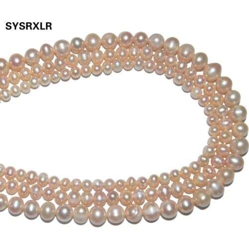 5-8 MM 100% Irregular Natural Freshwater Pearl Beads Champagne color Pearl Loose Beads DIY Necklace Bracelet Jewelry Making