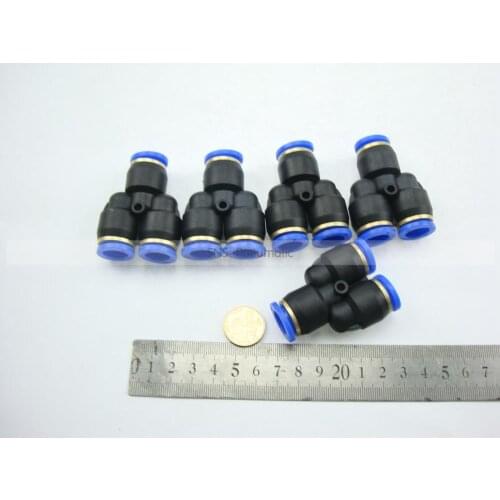 5pcs Tubing Push In One Touch quick air Y union Fittings 1/2"- 1/2" OD