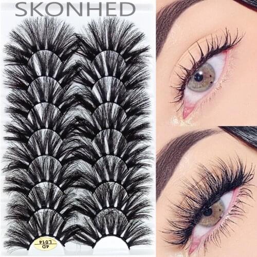 8 Pairs 25mm 4D Mink False Eyelashes Thick Long Full Natural Volume Wispy Fluffy Mink Eyelash Extension Makeup Beauty Tools
