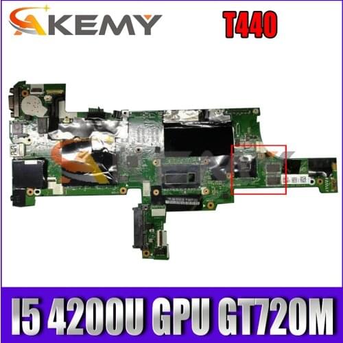 Akemy FRU 00HW219 04X4036 04X4037 For Lenovo Thinkpad T440 Laptop Motherboard VIVL0 NM-A101 CPU I5 4200U GPU GT720M 100% Test