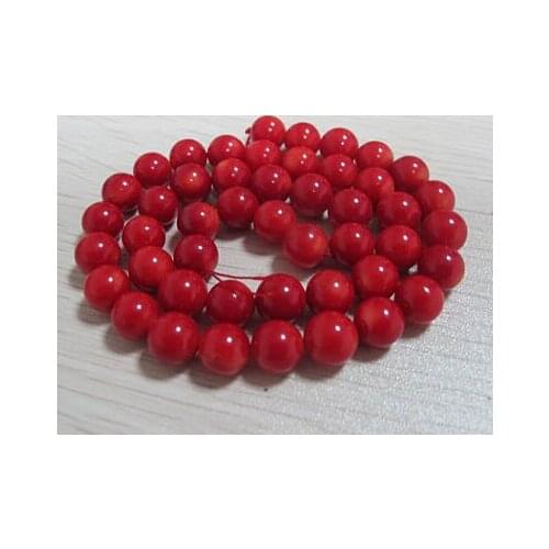Free Shipping,Wholesale Natural Sea Bamboo Stone 8mm Red Coral Loose Beads Accessories For Diy Women Jewelry Making