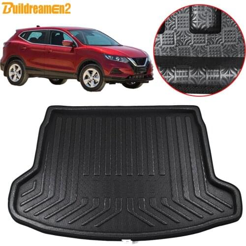 Buildreamen2 For Nissan Qashqai J11 5-Seat Car Tail Trunk Mat Boot Tray Liner Floor Cargo Mud Pad 2014 2015 2016 2017 2018 2019