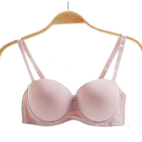Sexy Deep U Cup Bras For Women Push Up Lingerie Seamless Bra Underwire Bralette Backless Plunge Intimates Female Underwear 1/2