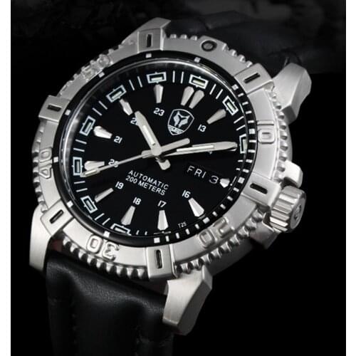 200M Diver Automatic Watches Men Japan YN55A Military Mechanical Wristwatch Sports Stainless Steel Tritium Gas Luminous Clocks