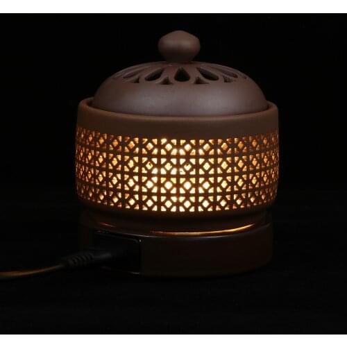 1 Set Electronic Incense Burner Timing Temperature Adjusting Electric Censers