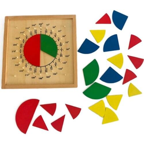 Early Educational Toys for Children Circle Puzzles Board Fraction Learning Tools Montessori Mathematics Materials