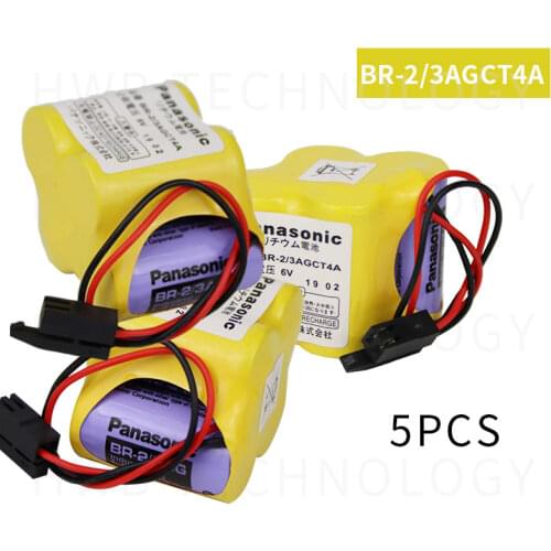5pack HOT NEW BR-2/3AGCT4A 6 v battery PLC BR-2/3AGCT4A lithium-ion batteries Black belt hook plug