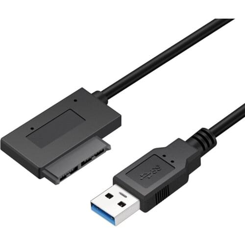 USB3.0 to Mini Sata II 7+6 13Pin Adapter Converter Cable for Laptop CD/DVD ROM Slimline Drive USB 3.0 SATA Hard Drive Cable