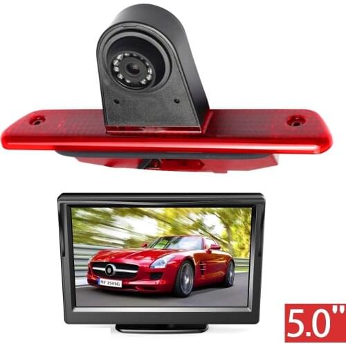 HD 720P Misayaee E9 Brake Light Camera + 5'' monitor for Fiat Scudo Citroen Jumpy /Peugeot Expert/ Toyota Proace 2007-2016