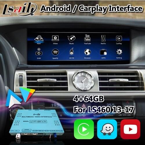 Android Carplay Gps Navigation Video Interface for Lexus LS LS460 LS600h Mouse Control 2012-2019 Model