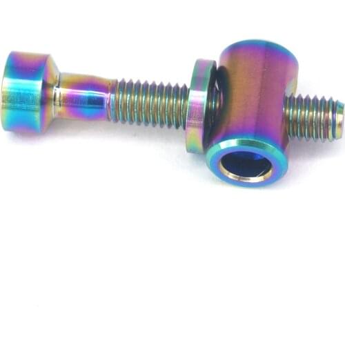 M5x30mm Rainbow GR5 Titanium Alloy Screw Bolt & Washer & Barrel Nut For Bicycle Seat Post