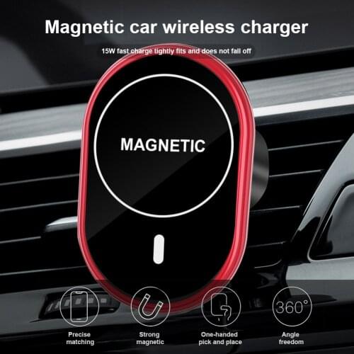 Magnetic Car Wireless Charger for iPhone 12mini 12 Pro Max Huawei Samsung Galaxy 15W Fast Charging Air Vent Phone Holder Tools