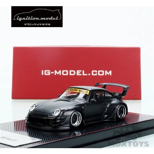 IG 1:64 RWB 993 Matte Black/Pink Diecast Model Car