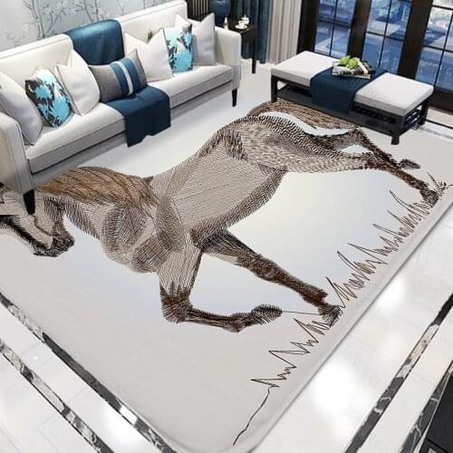 Cartoon Animals Carpet Modern Anti-Slip Mats Indoor Decoration Doormat Horse Carpet Pad Outdoor Kitchen Home 40x60cm Mat Rug