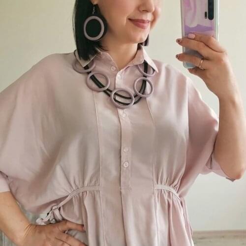 JID 2021 Trend Jewelry Sets Charms Fashion Pendant Necklace Circle Drop Earrings Statement Jewelry Set Women Accessories Gifts