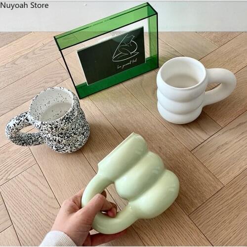 Nordic Light Luxury Ceramic Milk Mug 300ML Home Coffee Cup Cute Water Cup Living Room Decoration Accessories/Exquisite Gifts
