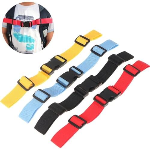 Durable Camping Backpack Chest Harness Strap Adjustable Dual Release Buckle Bag Parts Accessories Nylon Students School Bag Part