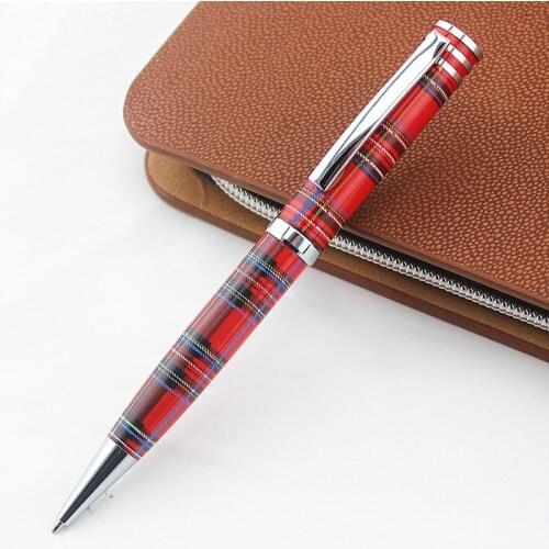 Red Metal Ballpoint Pen Business Office Medium Nib Ball Pens for Writing Student School Stationery Gifts