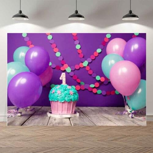 Seekpro Backdrops for Photography Children New Born Baby Decorated Photot Zone Balloon Background Decorations Printed Backdrops