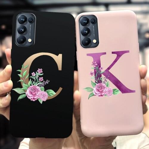 For OPPO Reno 5 Case Silicone Luxury Matte Frosted Shield Shockproof Case For OPPO Reno5 5 Pro Flower Cover For Reno 5 Pro Cases