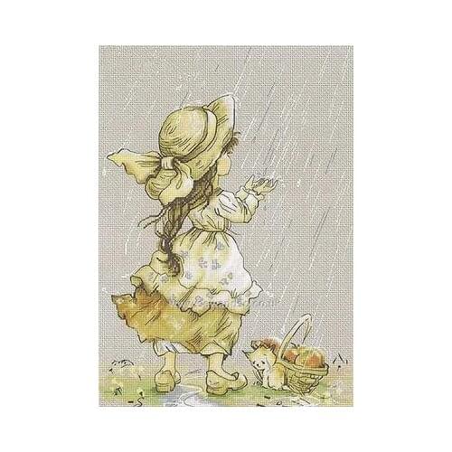 Top cross stitch kit Animal cotton thread Love lock canvas stitching embroidery Luca S B1077