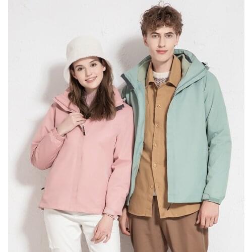 Outdoor Jackets Couples Three-in-One Jackets Men and Women Fleece Liner Two-piece Waterproof Workwear